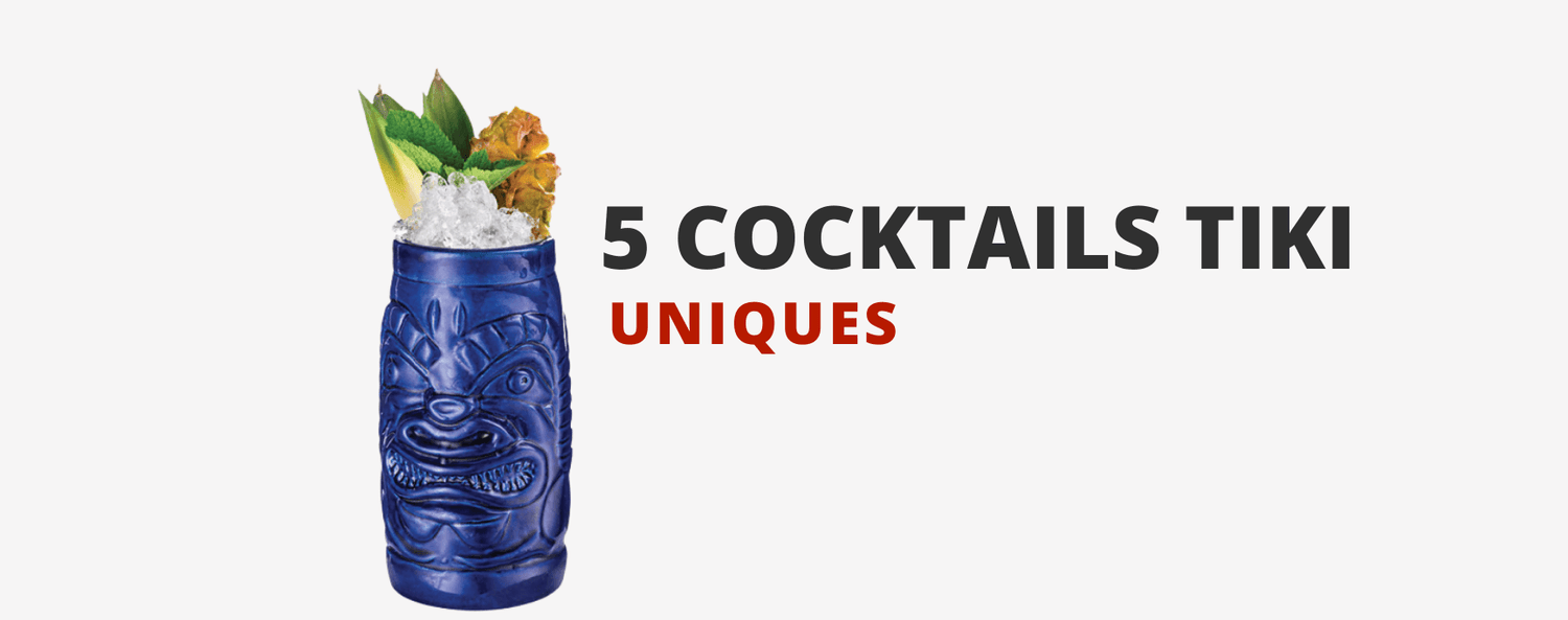 5 Cocktails Tiki Uniques