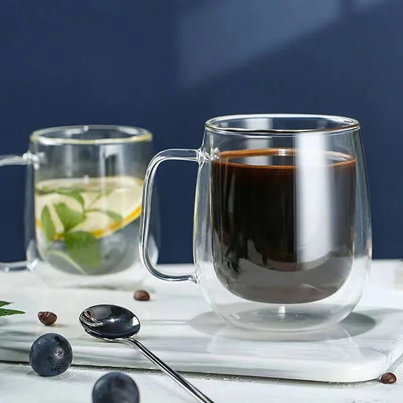 Mug Transparent Verre Borosilicate Double Paroi