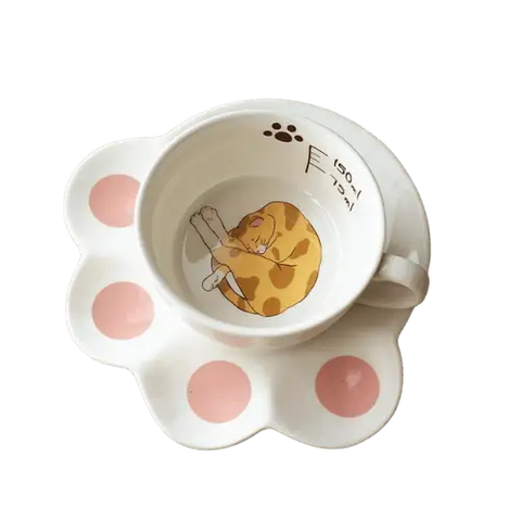 Mug Chat Sous-Tasse Patte - Mug Fabrik
