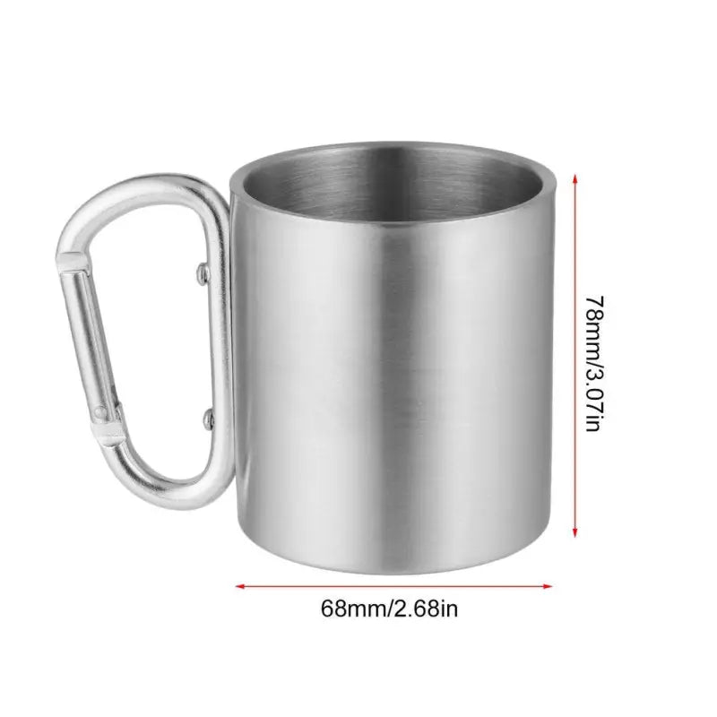 Mug isotherme inox poignée mousqueton - Mug Fabrik