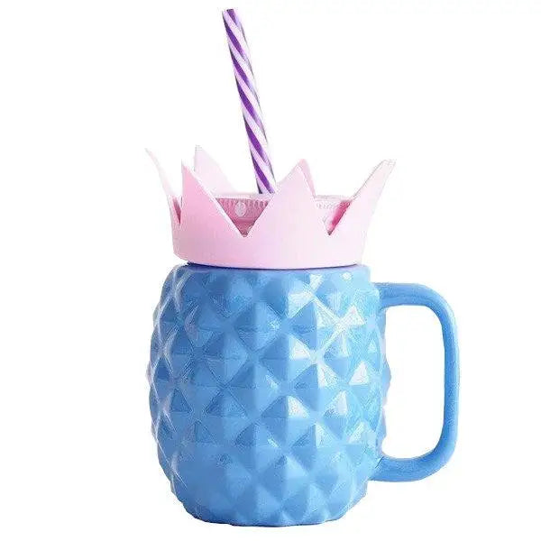 Verre Cocktail Verre Ananas Avec Paille - Mug Fabrik